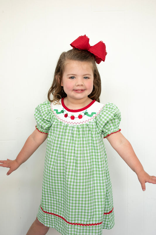 Inchworm Apple Dress