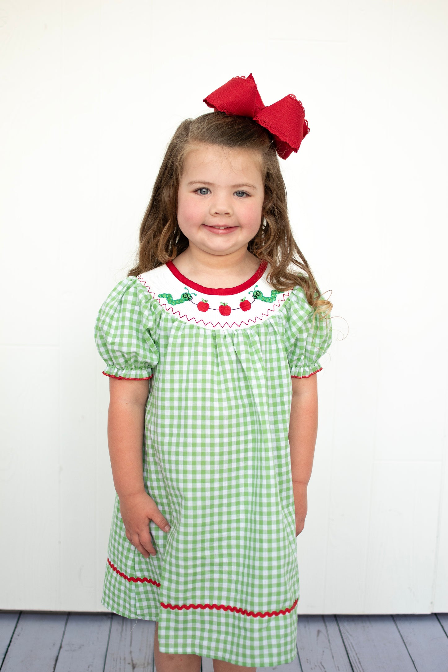 Inchworm Apple Dress
