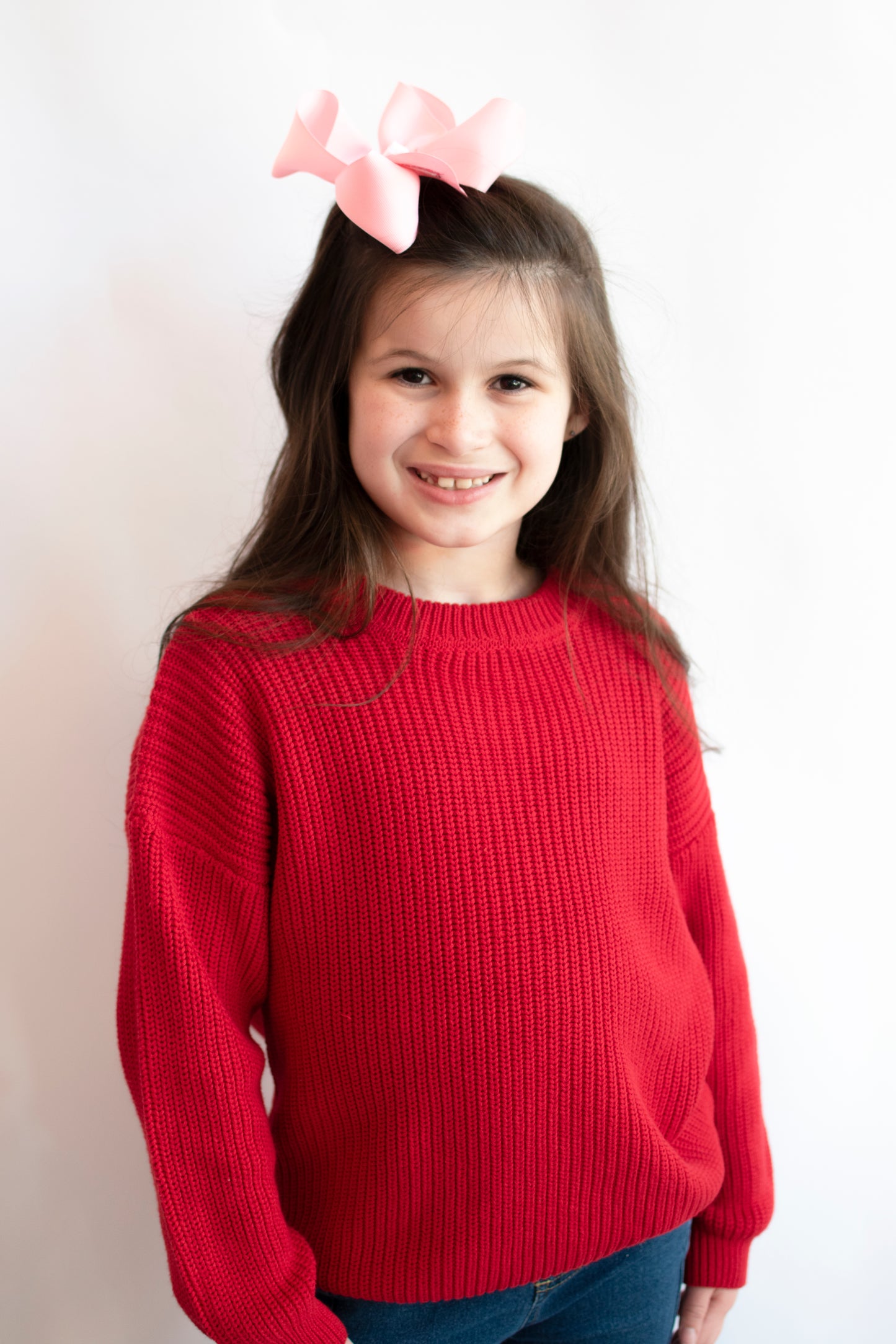 Girls Red Winter Sweater