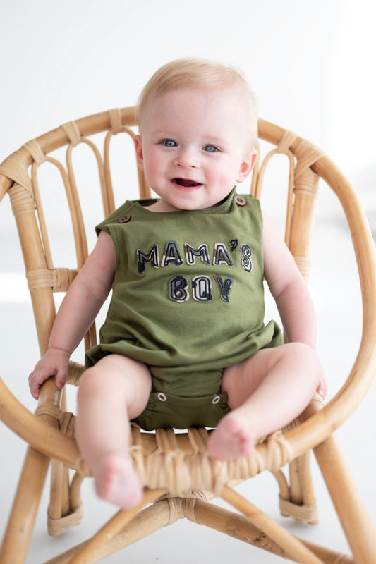 Mama's Boy Applique Bubble