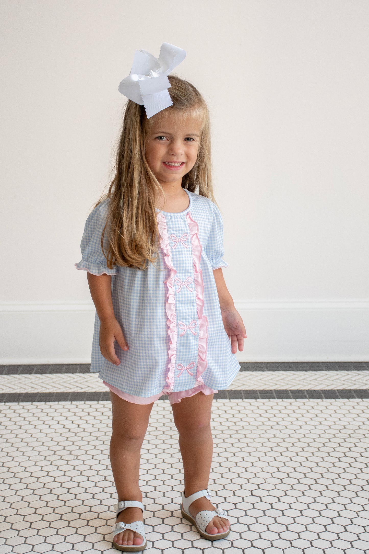 Gingham Giggles Bow Bloomer Set