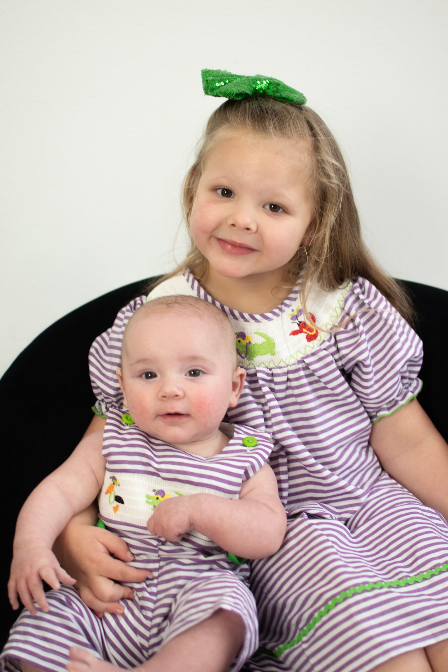 Mardi Gras Smocked Dress