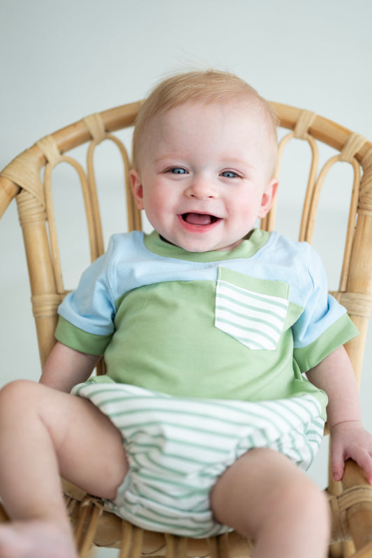 Blue&green Stripe Bubble