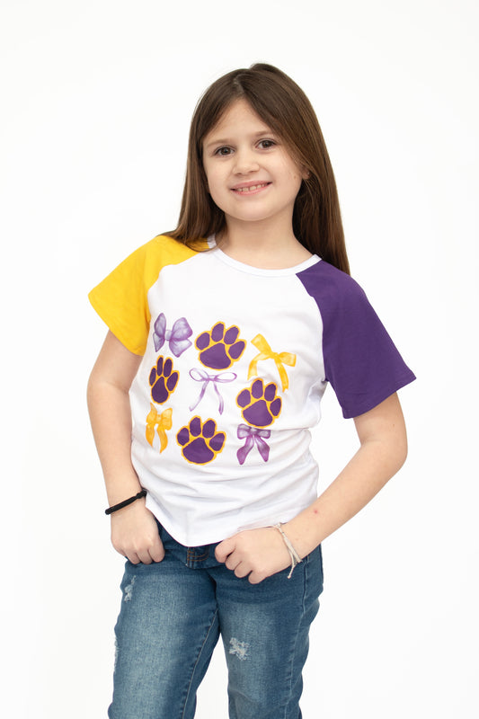 Tiger bow girl top