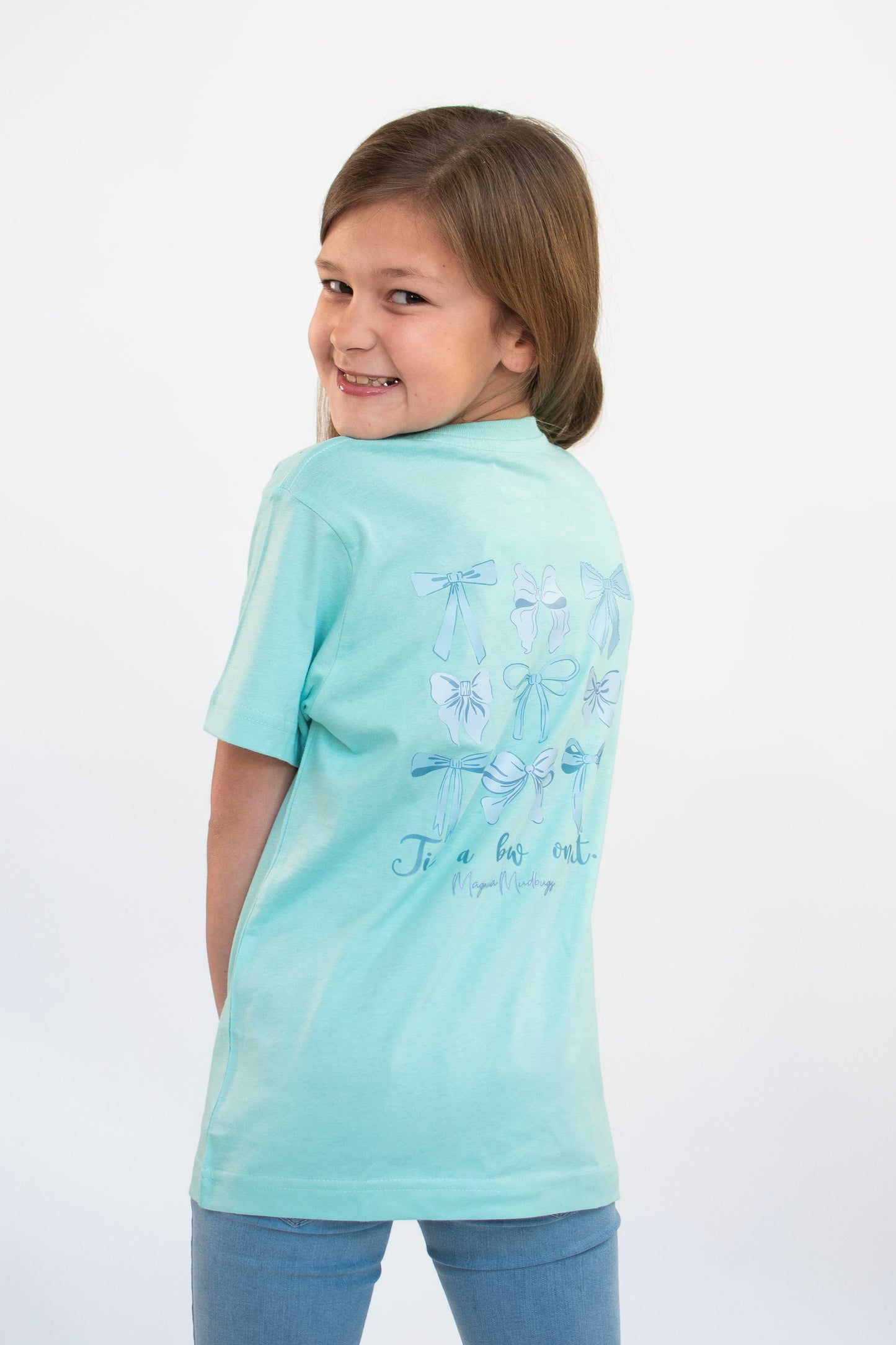 Tie A Bow On It Kids T-Shirt (Magnolia Mudbugs)