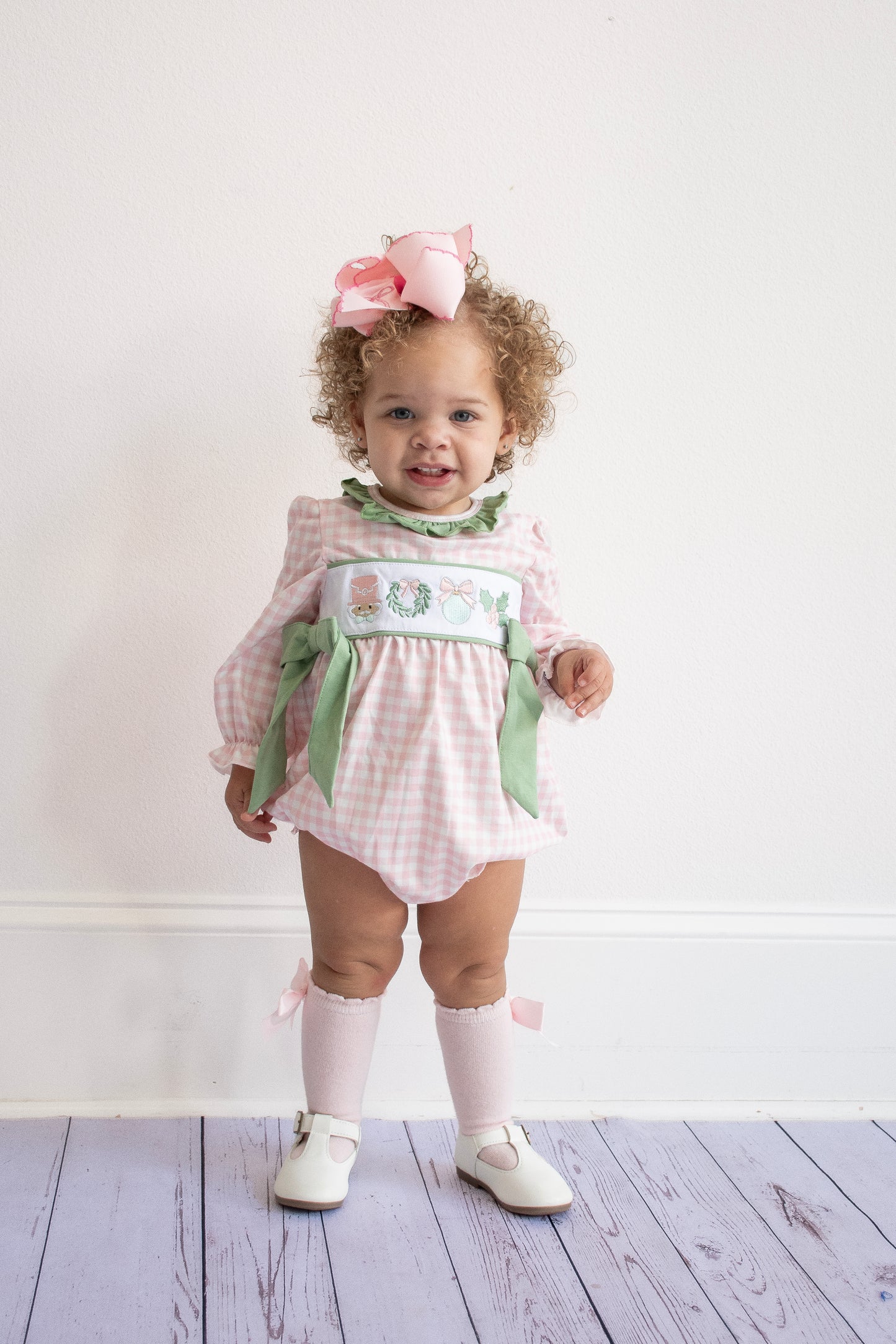 Pink Nutcracker Gingham Bubble