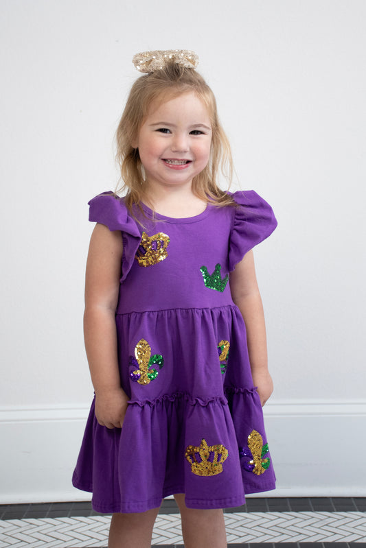 Mardi Gras Sequin Dress