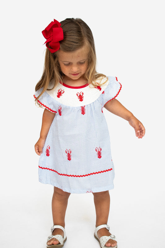 Little Crawfish Smocked Dress