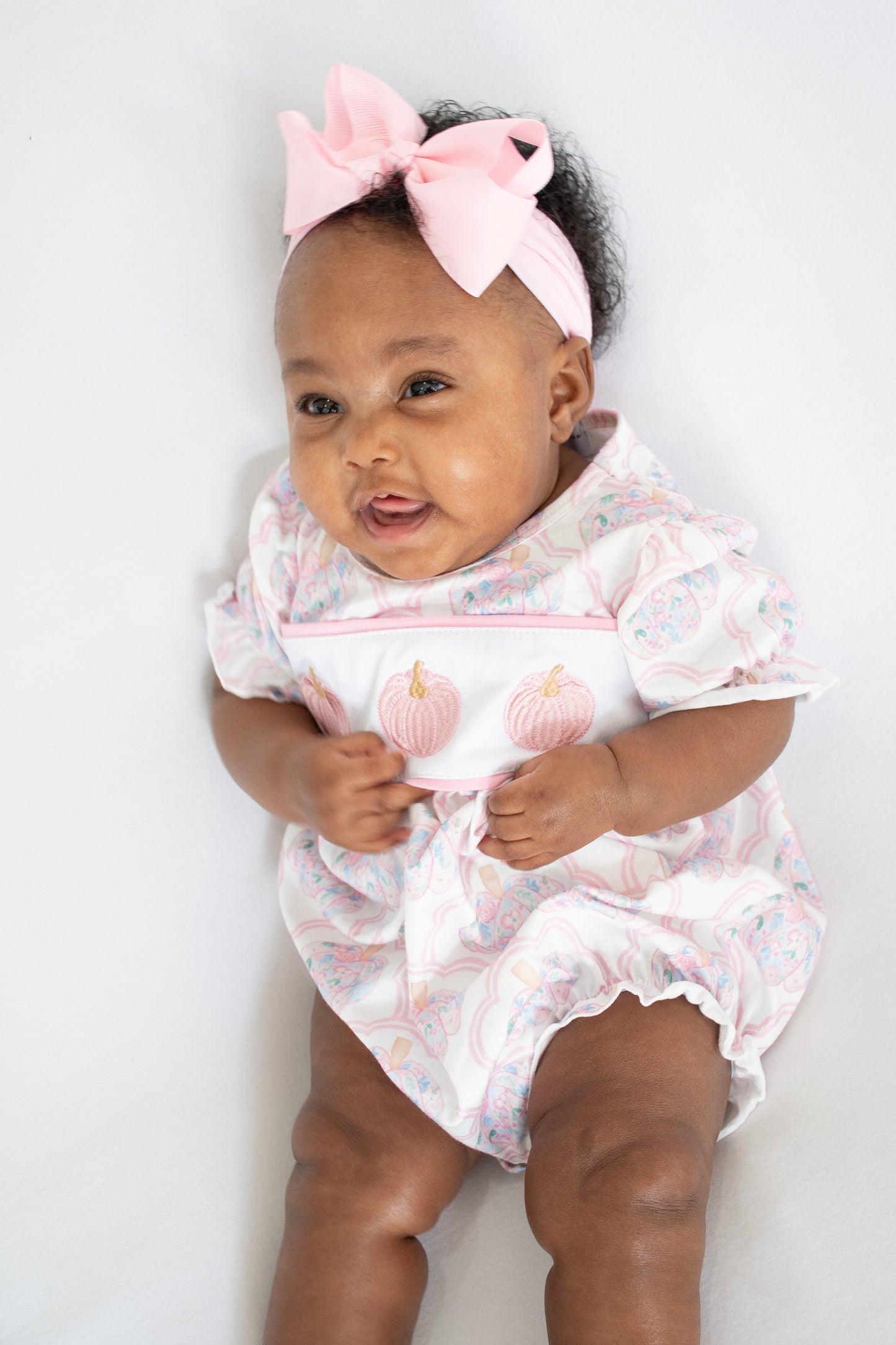 Pretty Pink Pumpkin Romper
