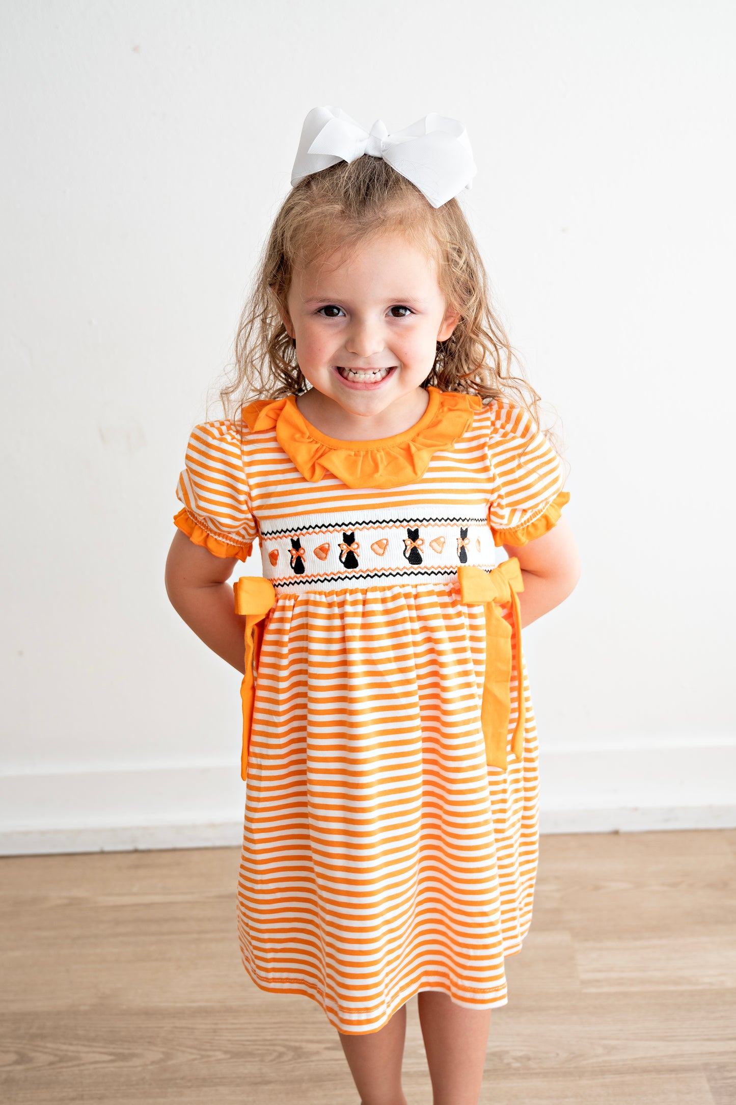 Black Cat Stripe Dress