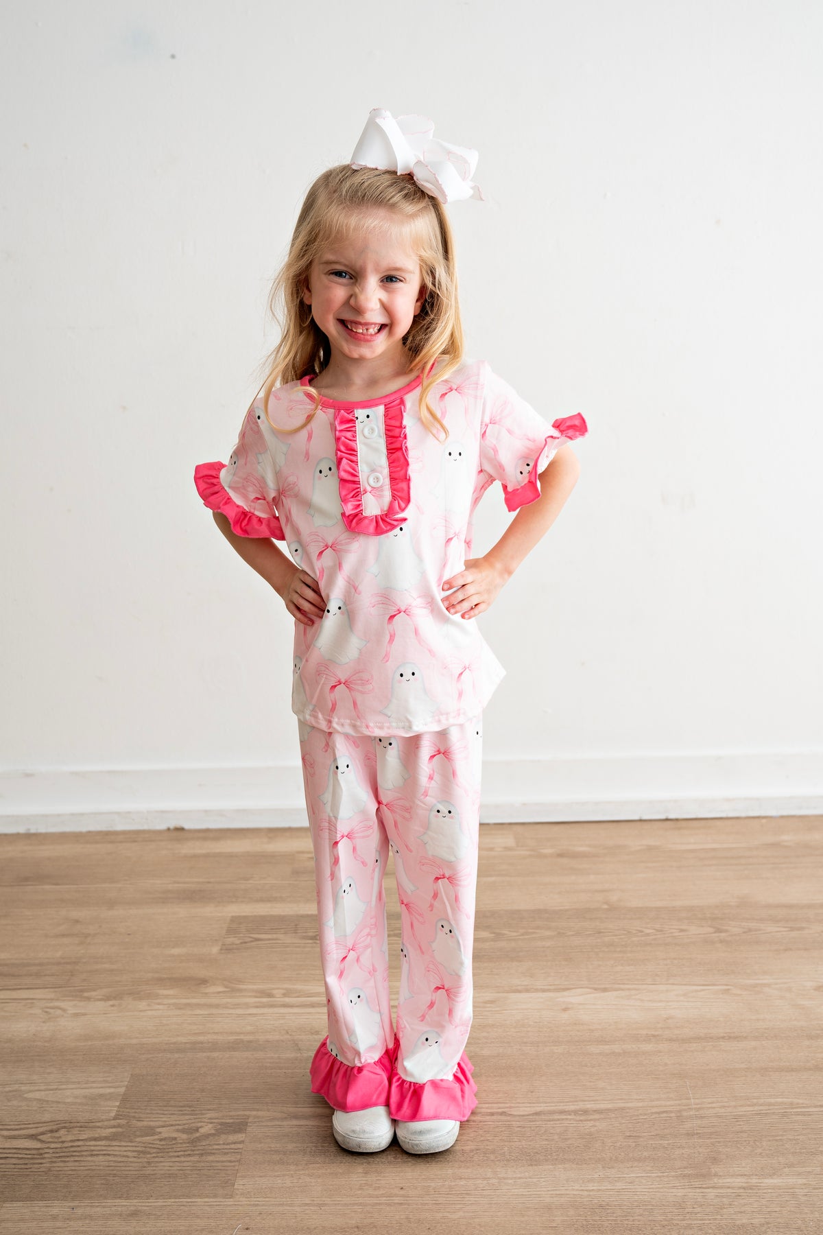 Pink Halloween Ghost Lounge Set