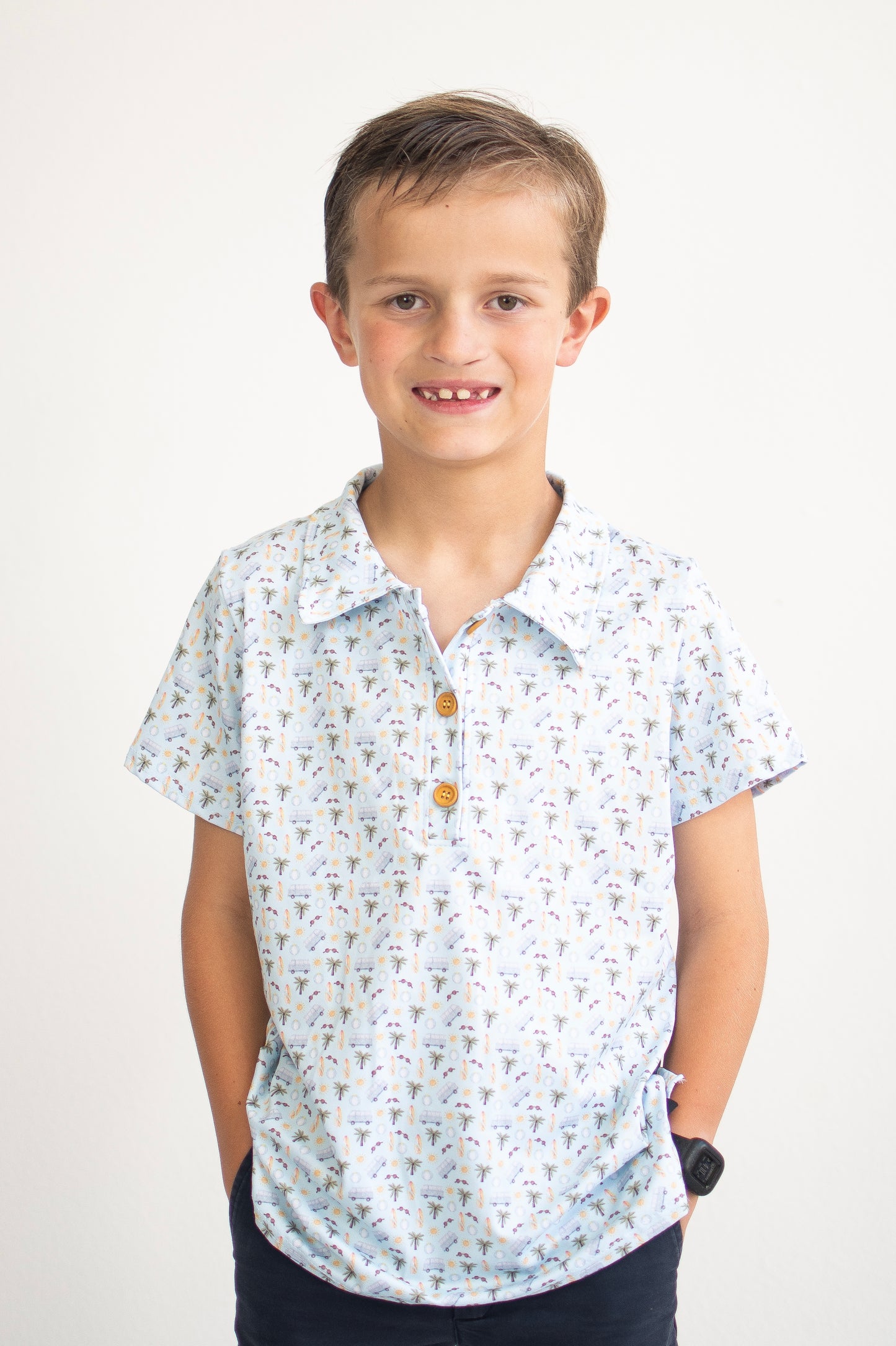 Beach Dude Boy Collar Shirt