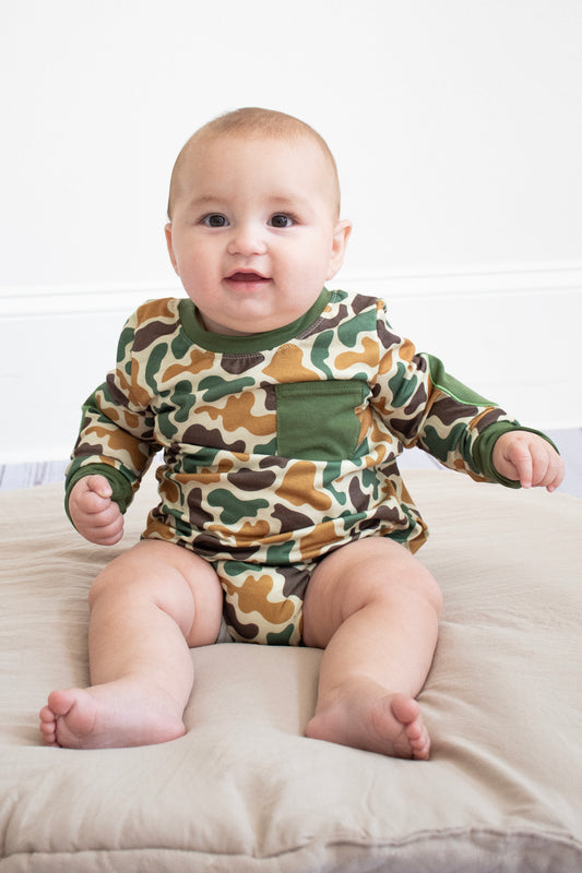 Little Hunter Camo Romper