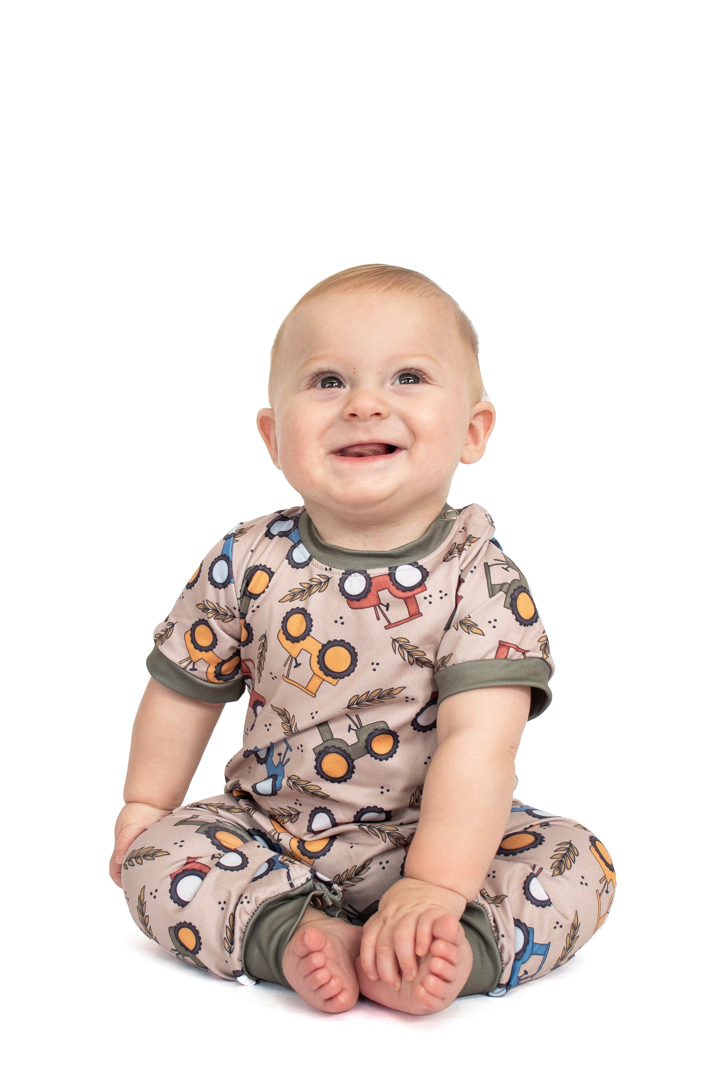 Harvest Tractor Boy Romper