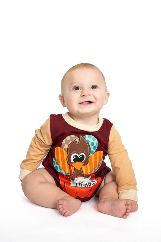 Give Thanks boy romper
