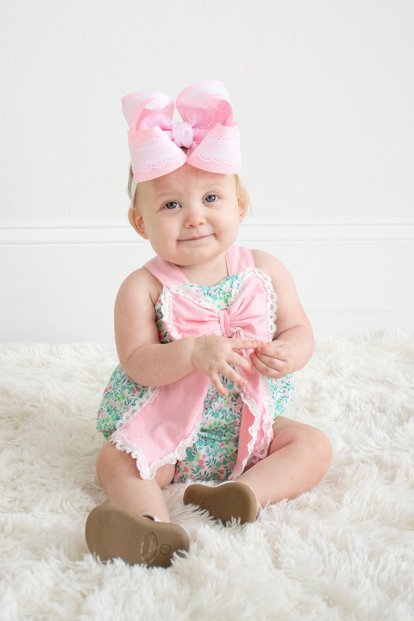Pink Bow Floral Bubble