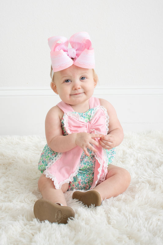 Pink Bow Floral Bubble