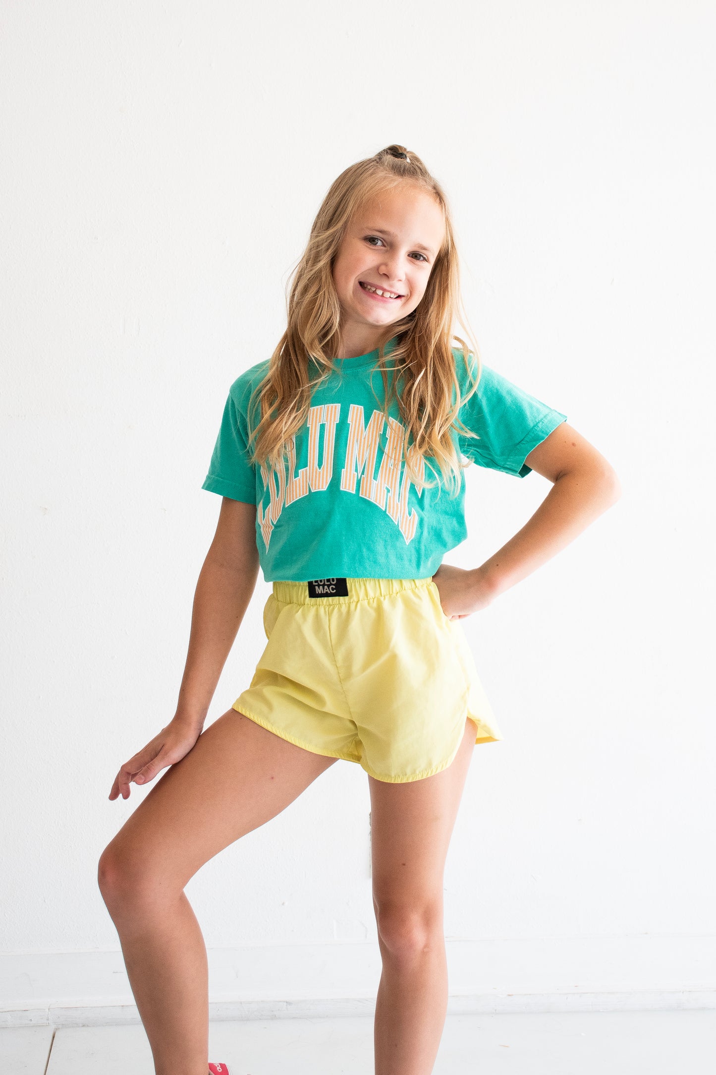 LULU MAC Cream Sickle Sky/Island Green Youth Comfort Colors Tee