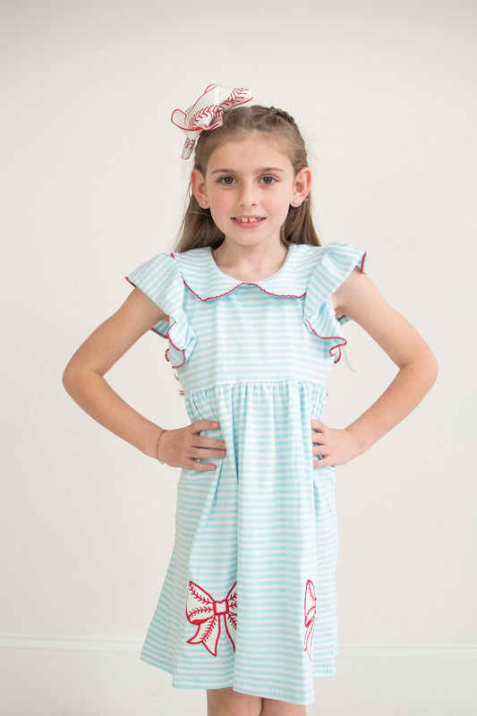 Baseball Bow Stitches Dress