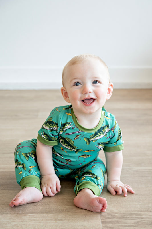 Reelin' in Green Romper