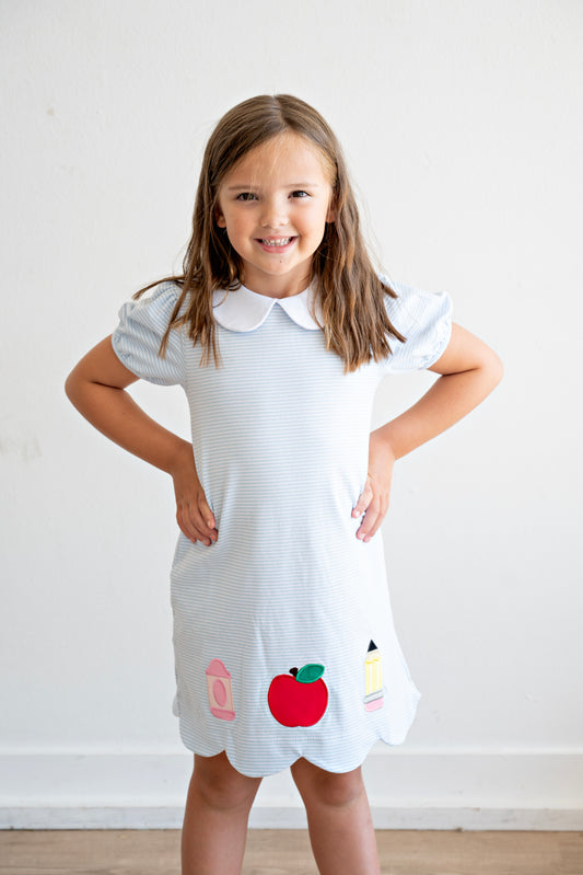 Adeline Apple Applique Dress