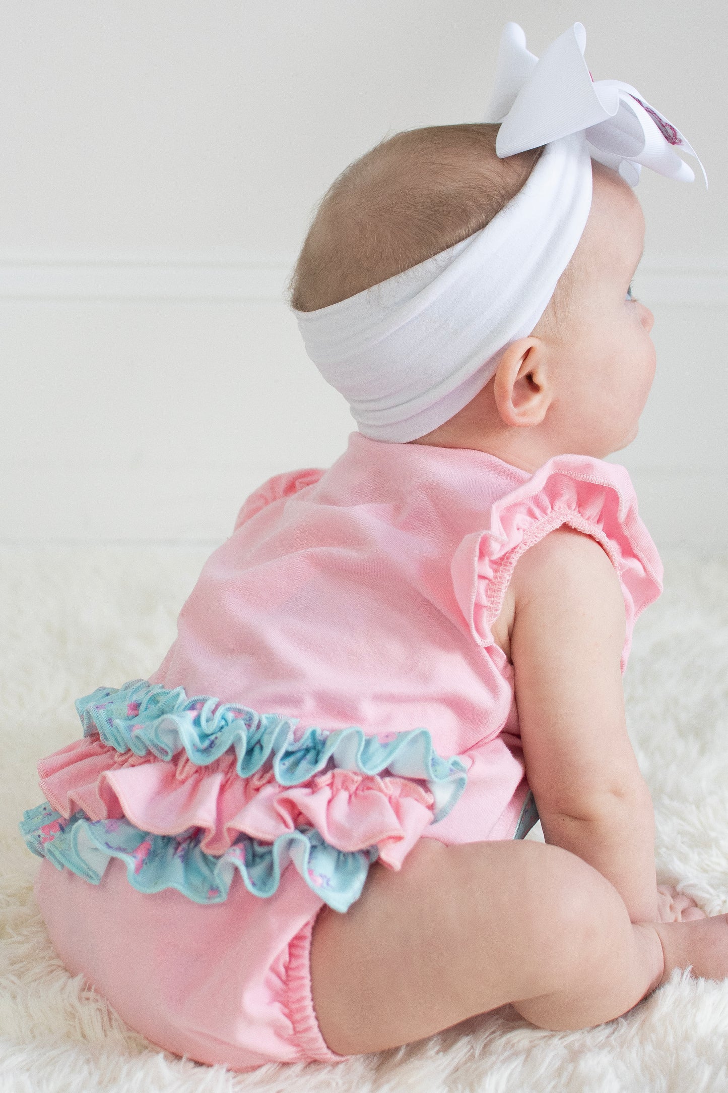 Floral Seashell Applique Romper