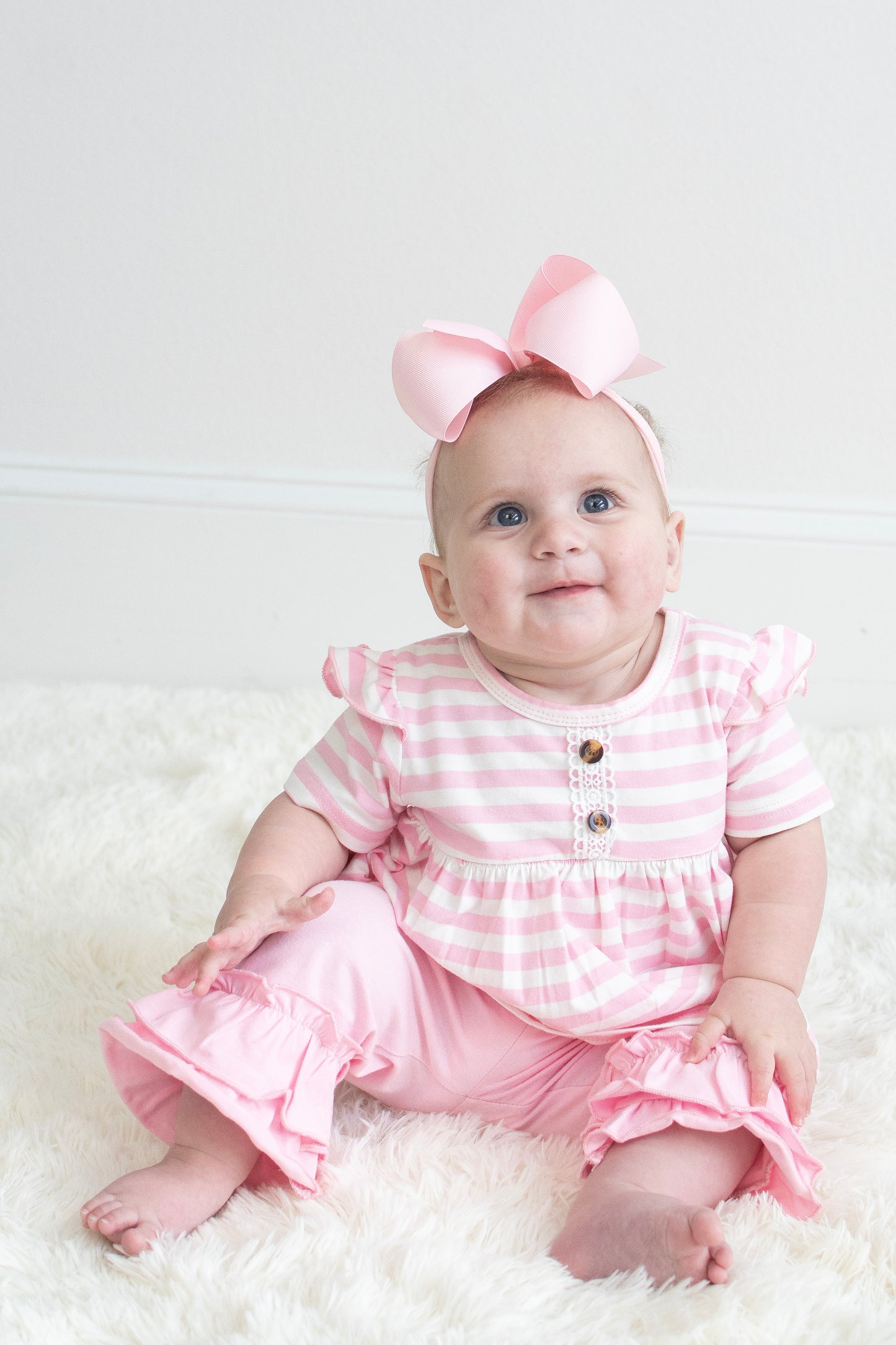 Pink Stripes Pant Set