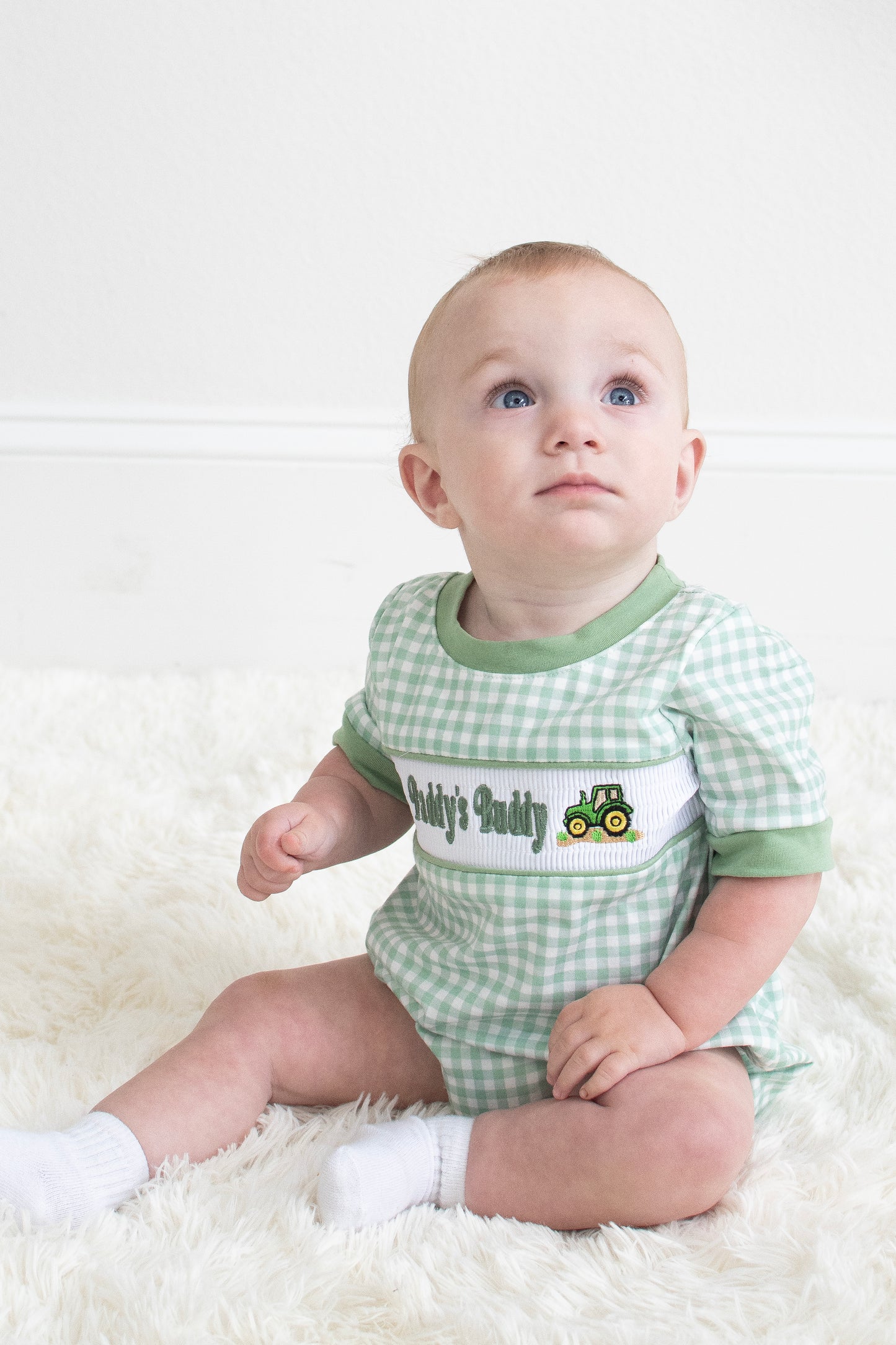Sage Daddy's Buddy Romper