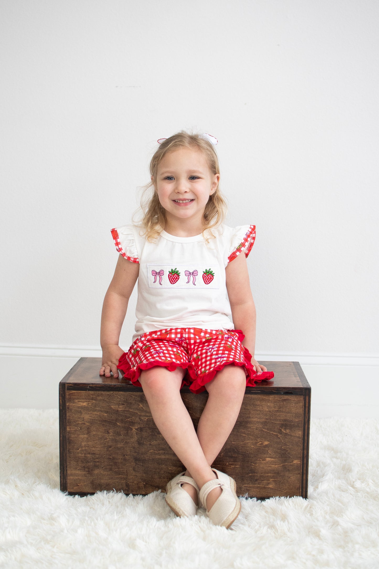 Strawberry Plaid Set