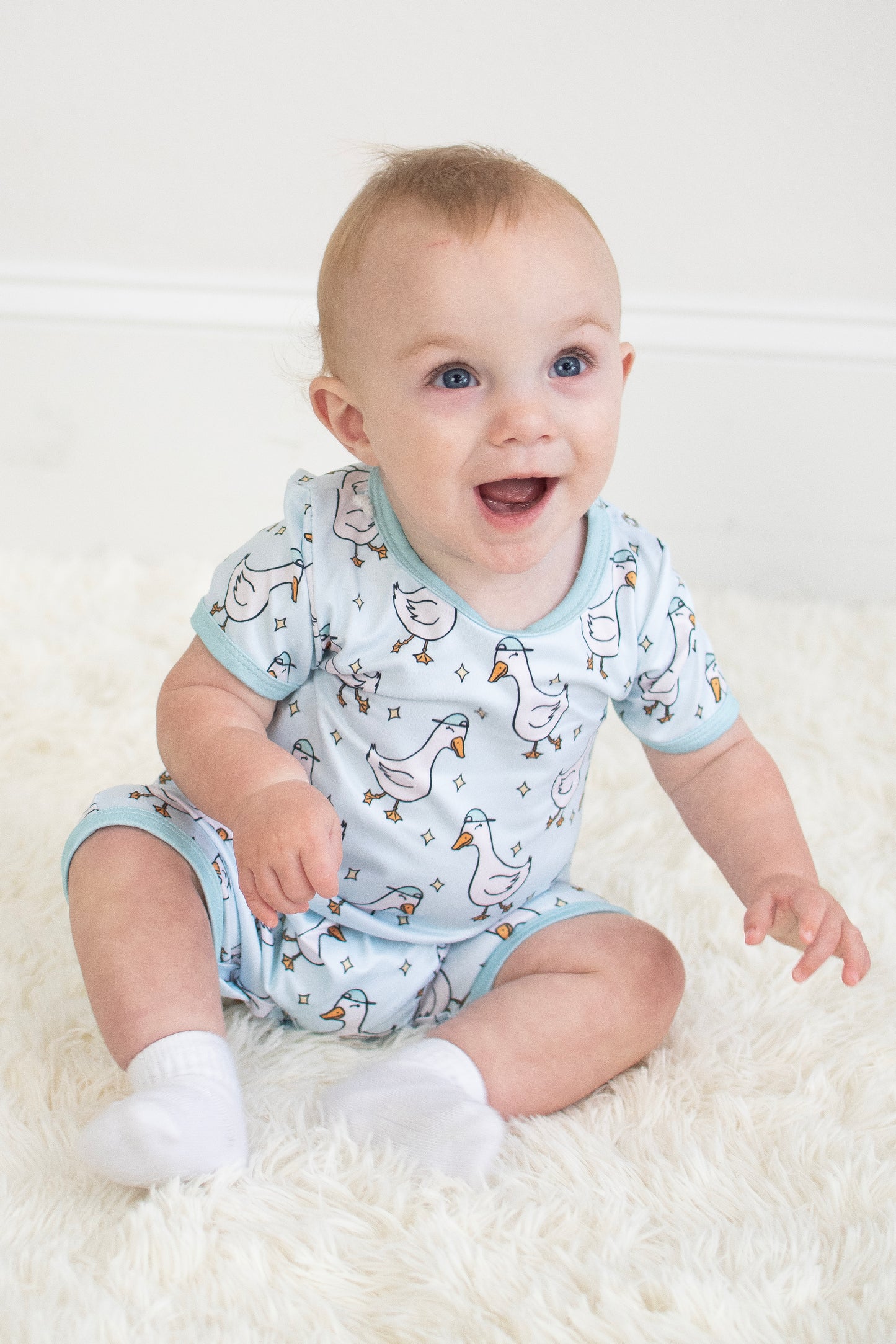 Silly Goose Boy Romper