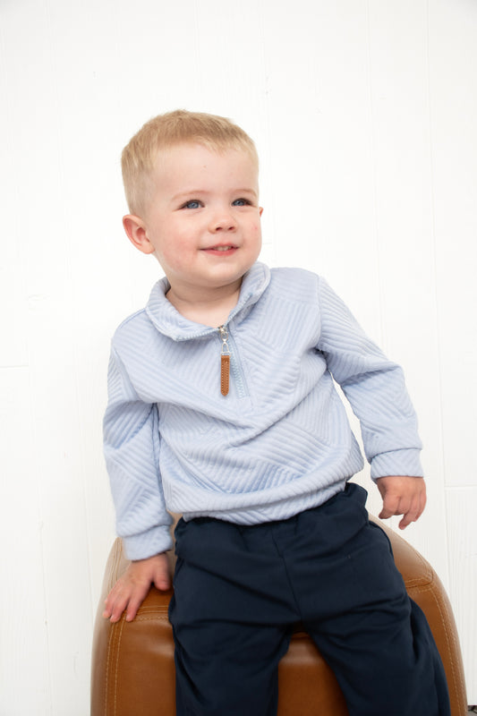 Frosted Sky Quarter-Zip Jogger Set
