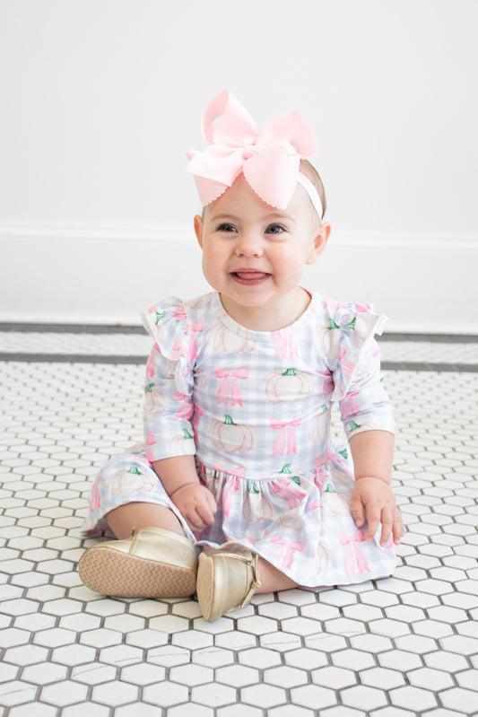 Pumpkin Picnic Twirl Flutter Bodysuit (Mila & Rose)