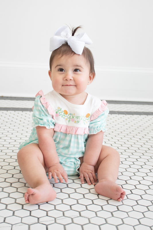 Floral Pumpkin Flowers Romper