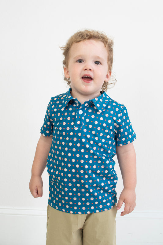 Baseball Star Collar Shirt