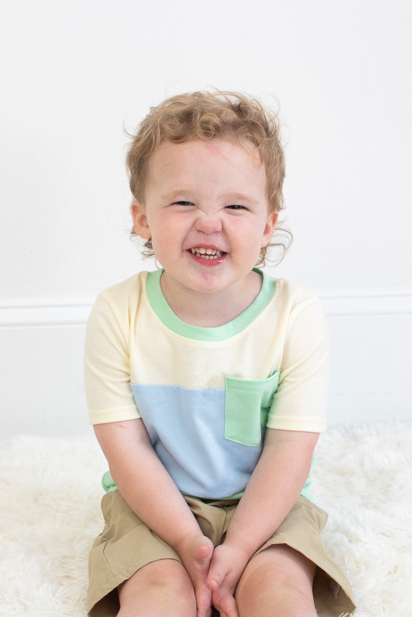 Color block boy shirt
