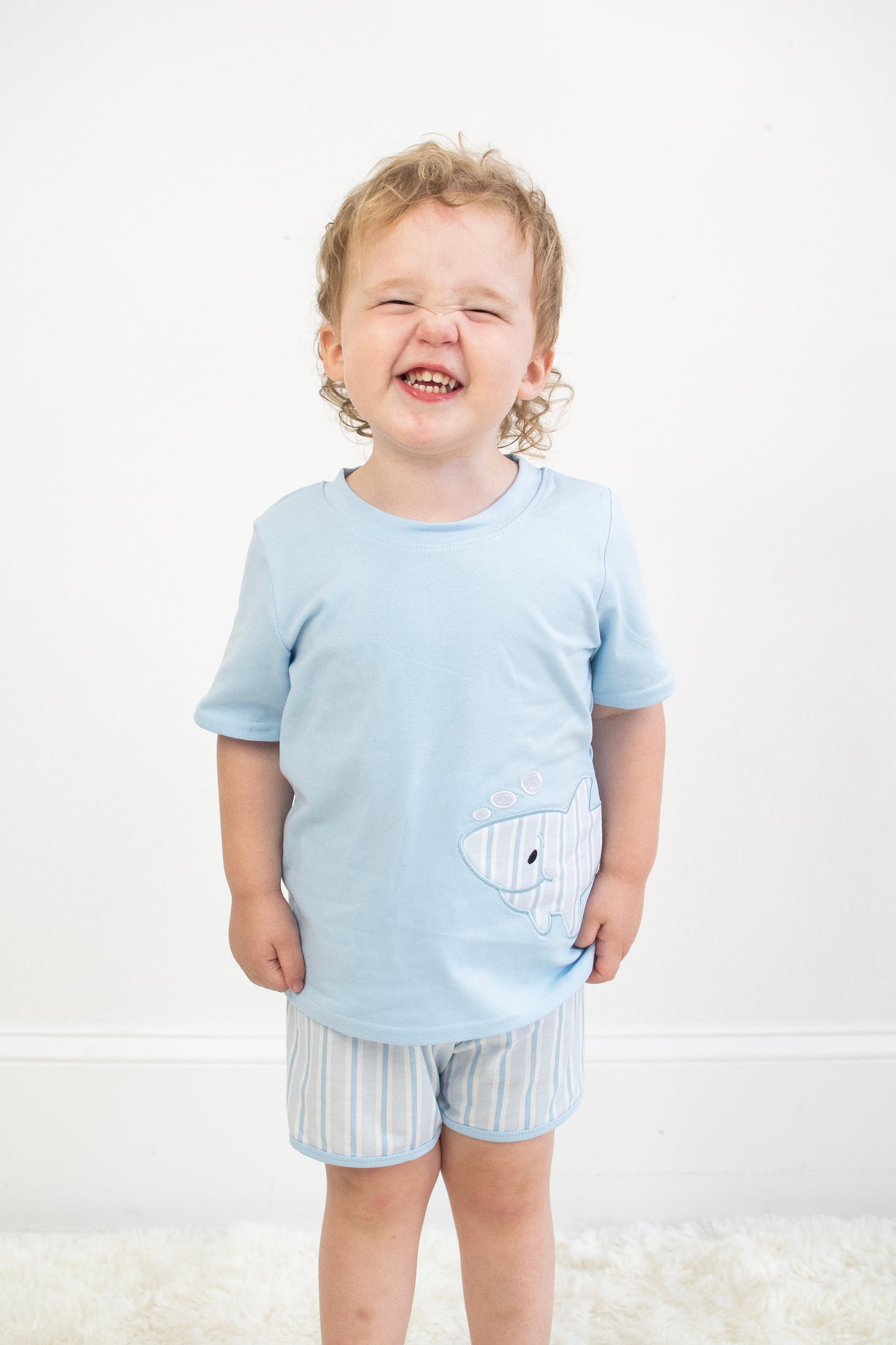 Blue Shark Short Set