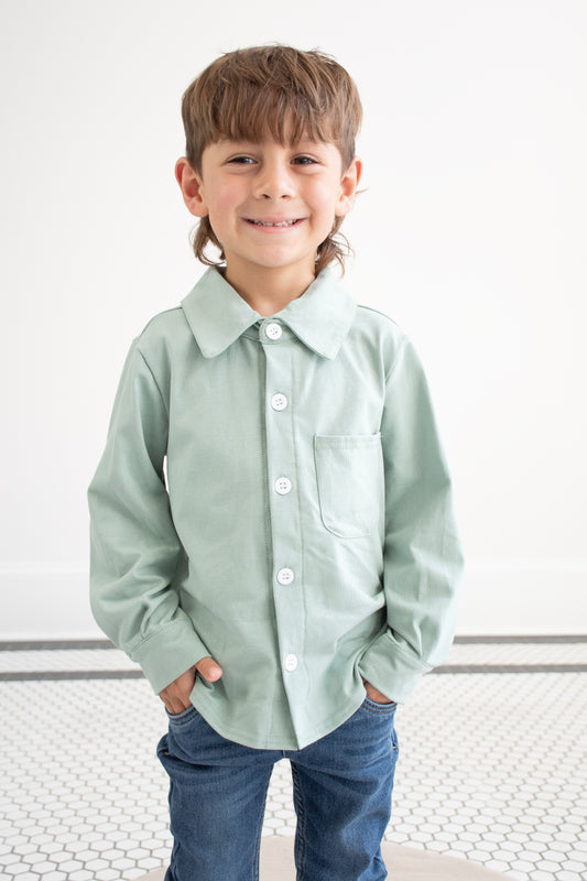 Sage button down shirt