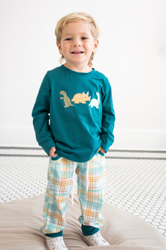 Plaid & Prehistoric Play Set