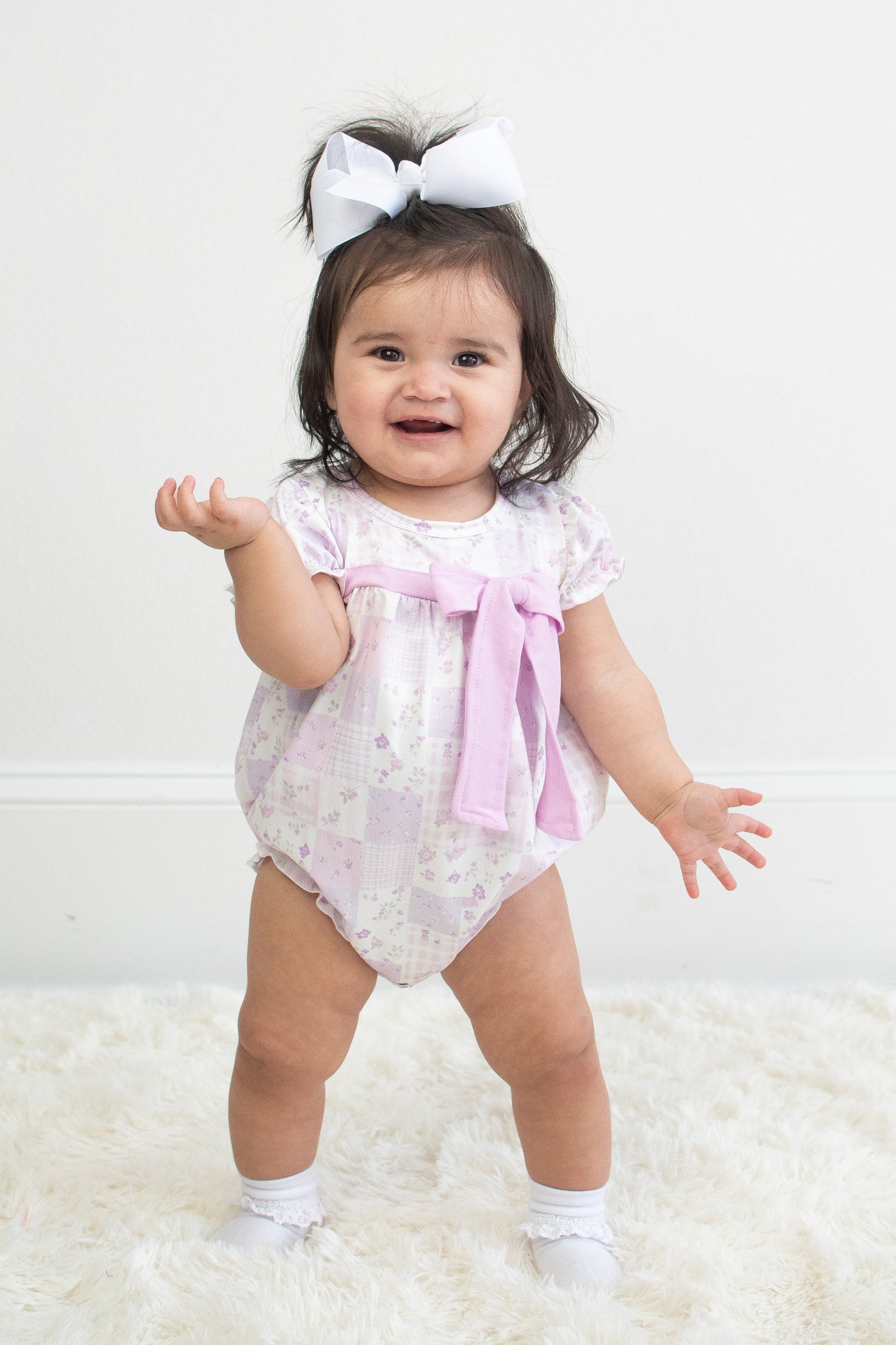 Lavender and Lilac Romper