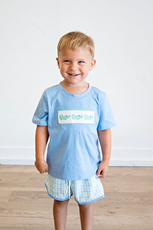 Snappy Blue Shorts Set