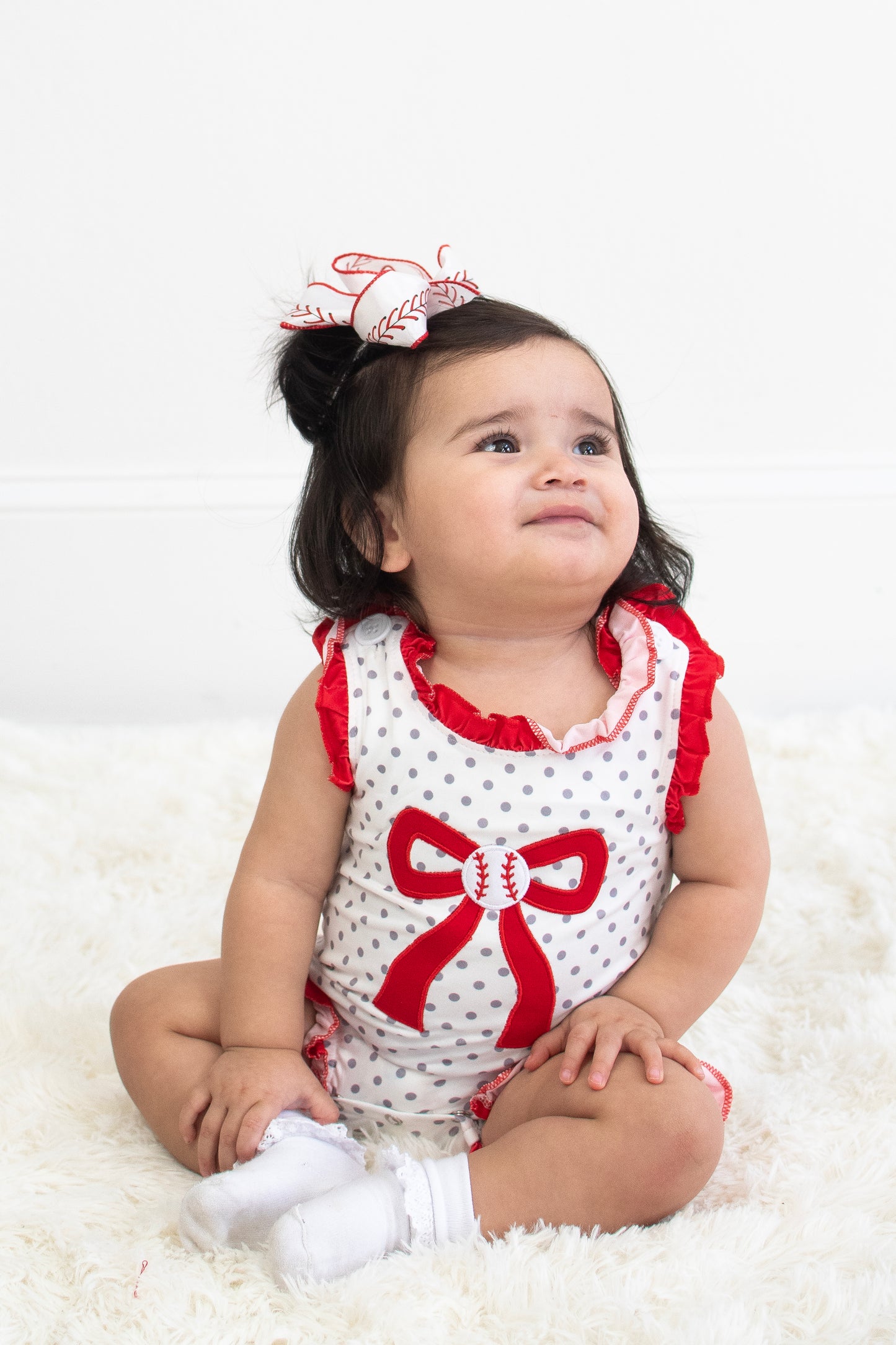 Baseball Baby Ruffle Romper