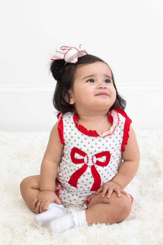 Baseball Baby Ruffle Romper