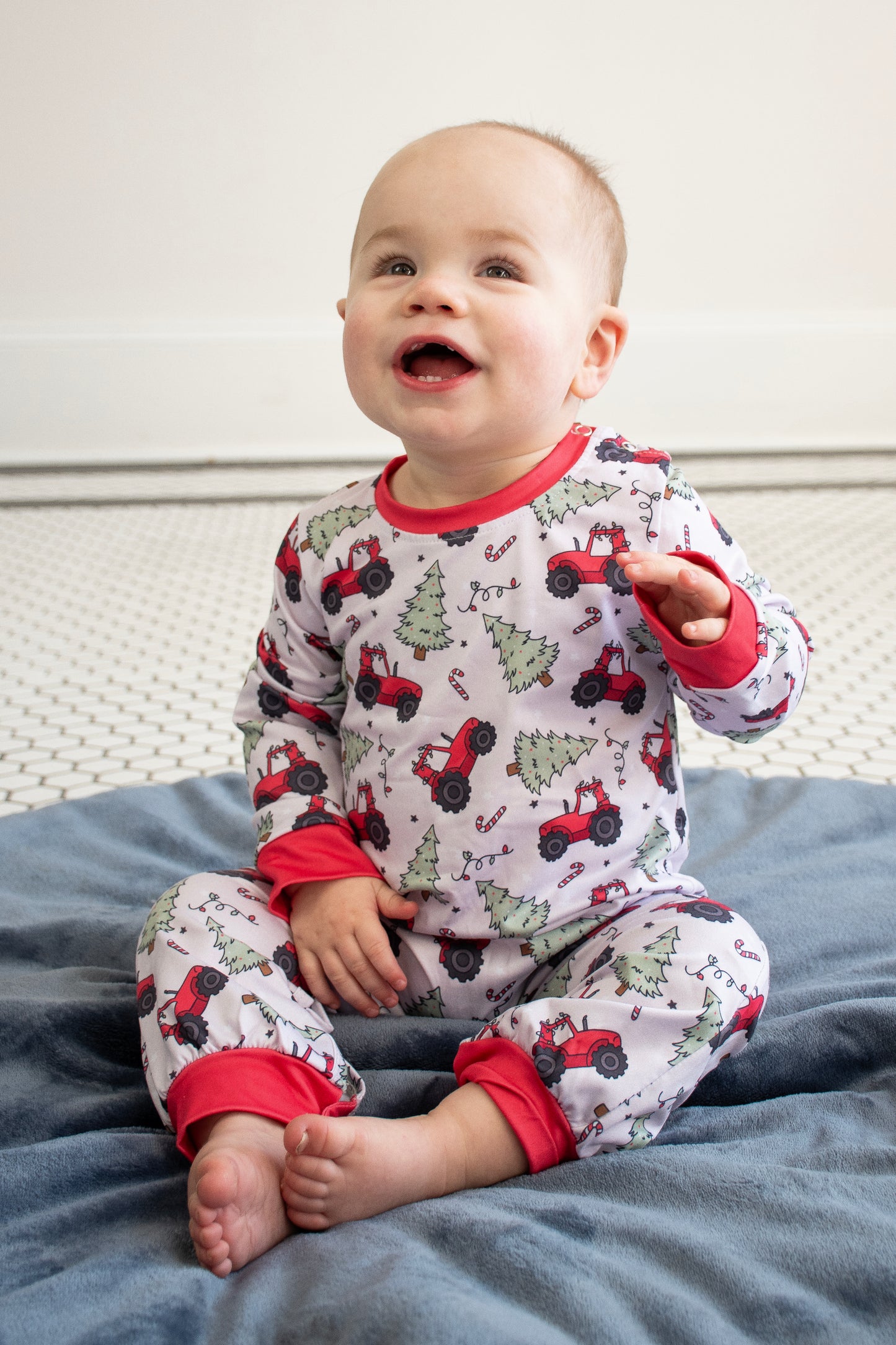 Tree Tractor Boy Romper