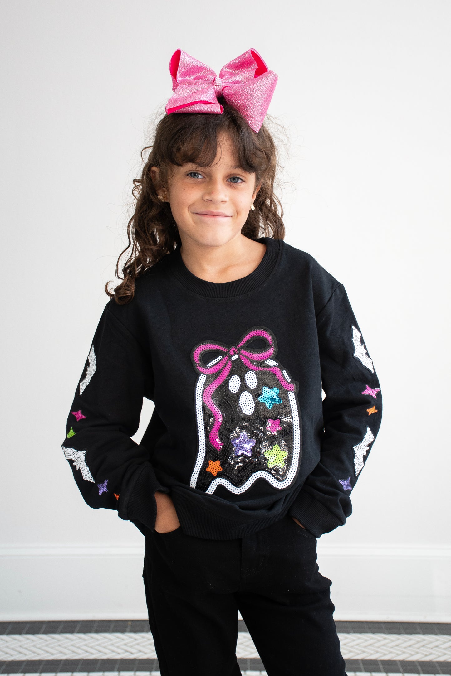 Sequin Ghost Sweatshirt