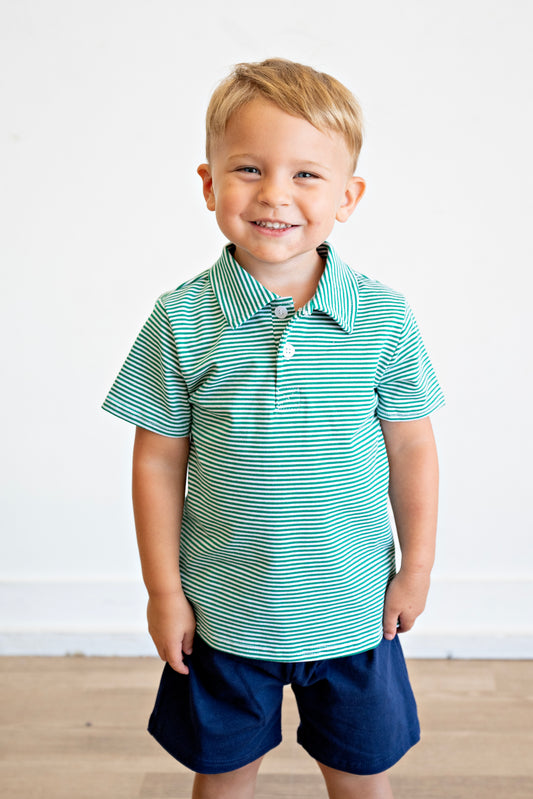 Carson Green Stripe Set