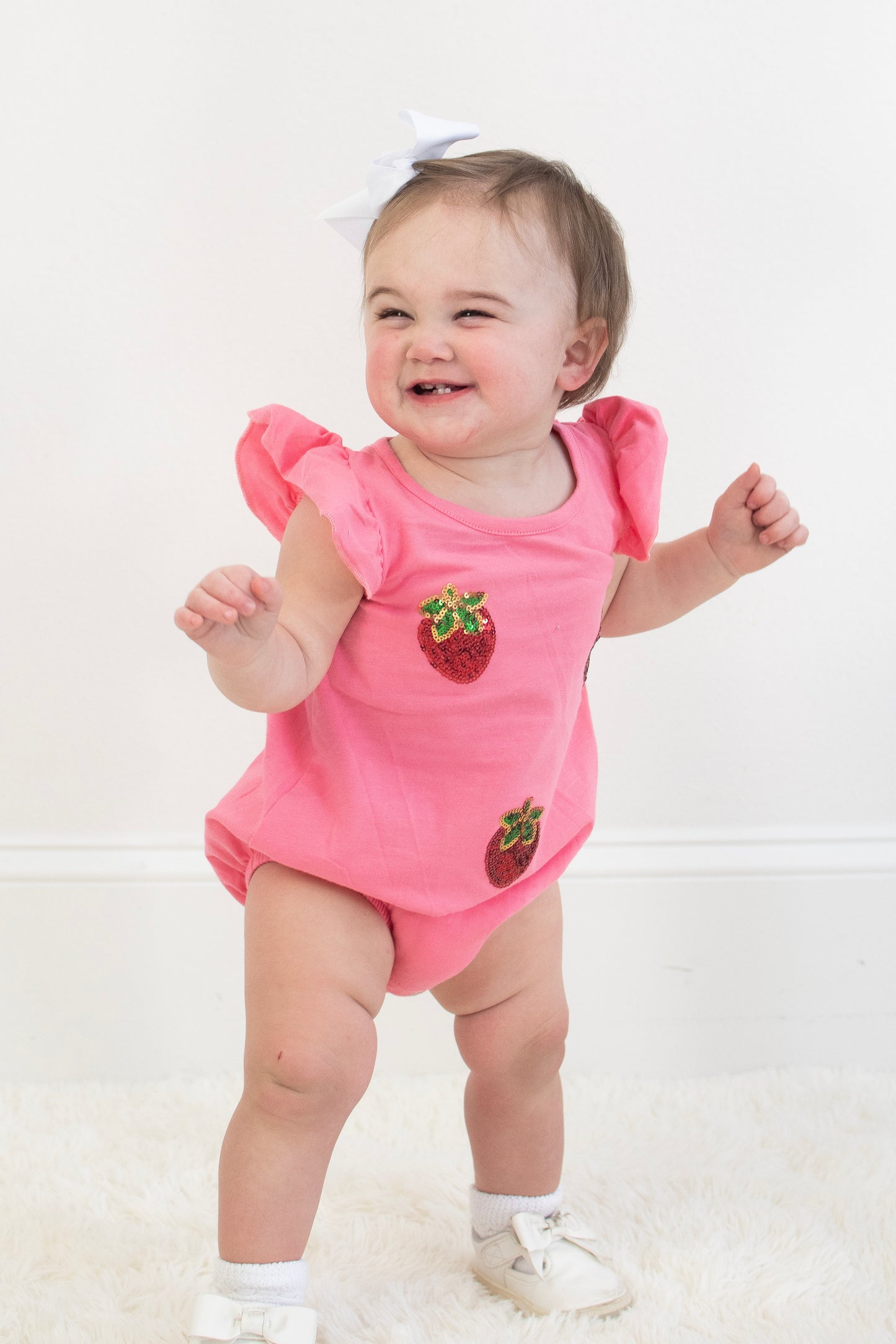 Strawberry Sequin Romper