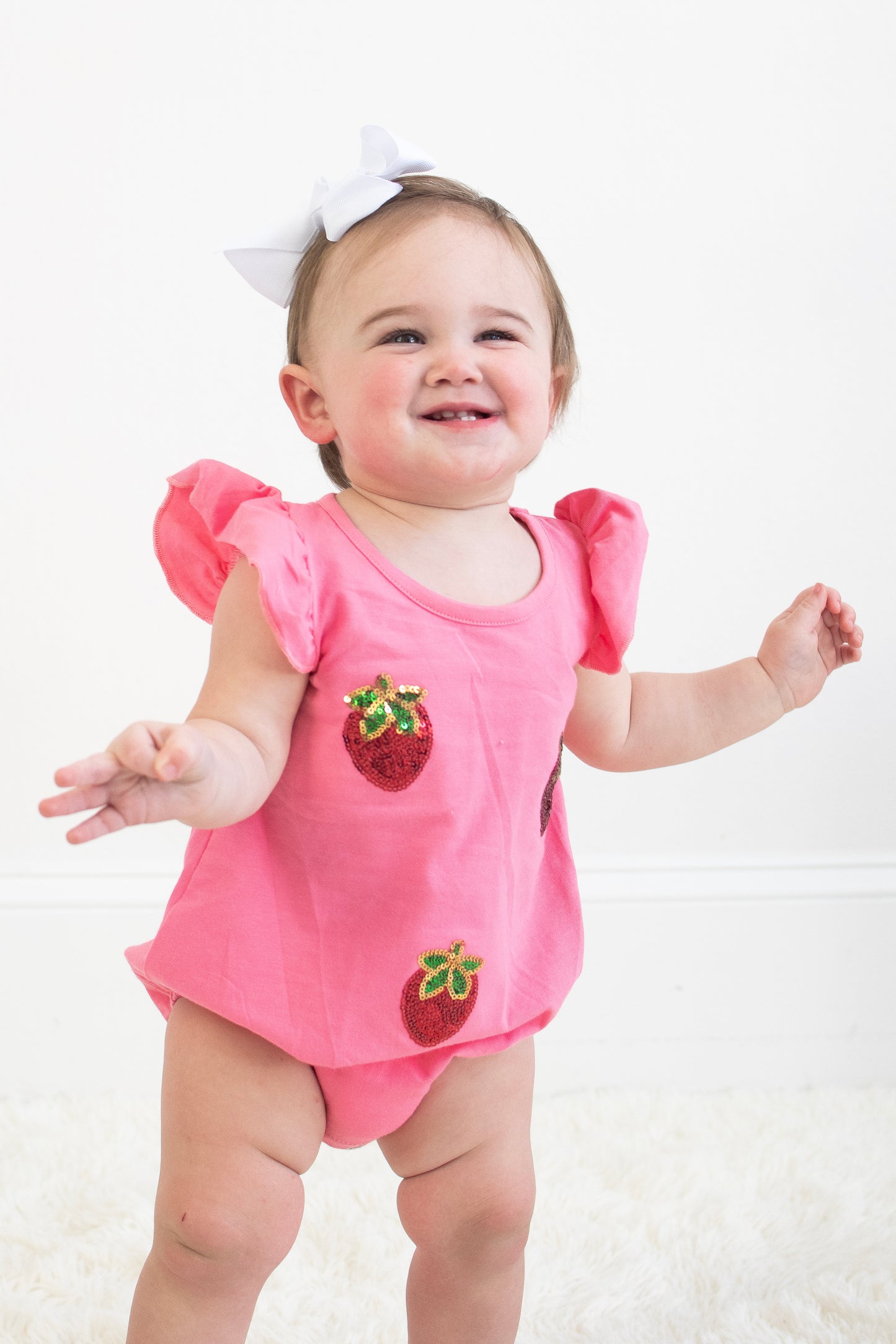 Strawberry Sequin Romper