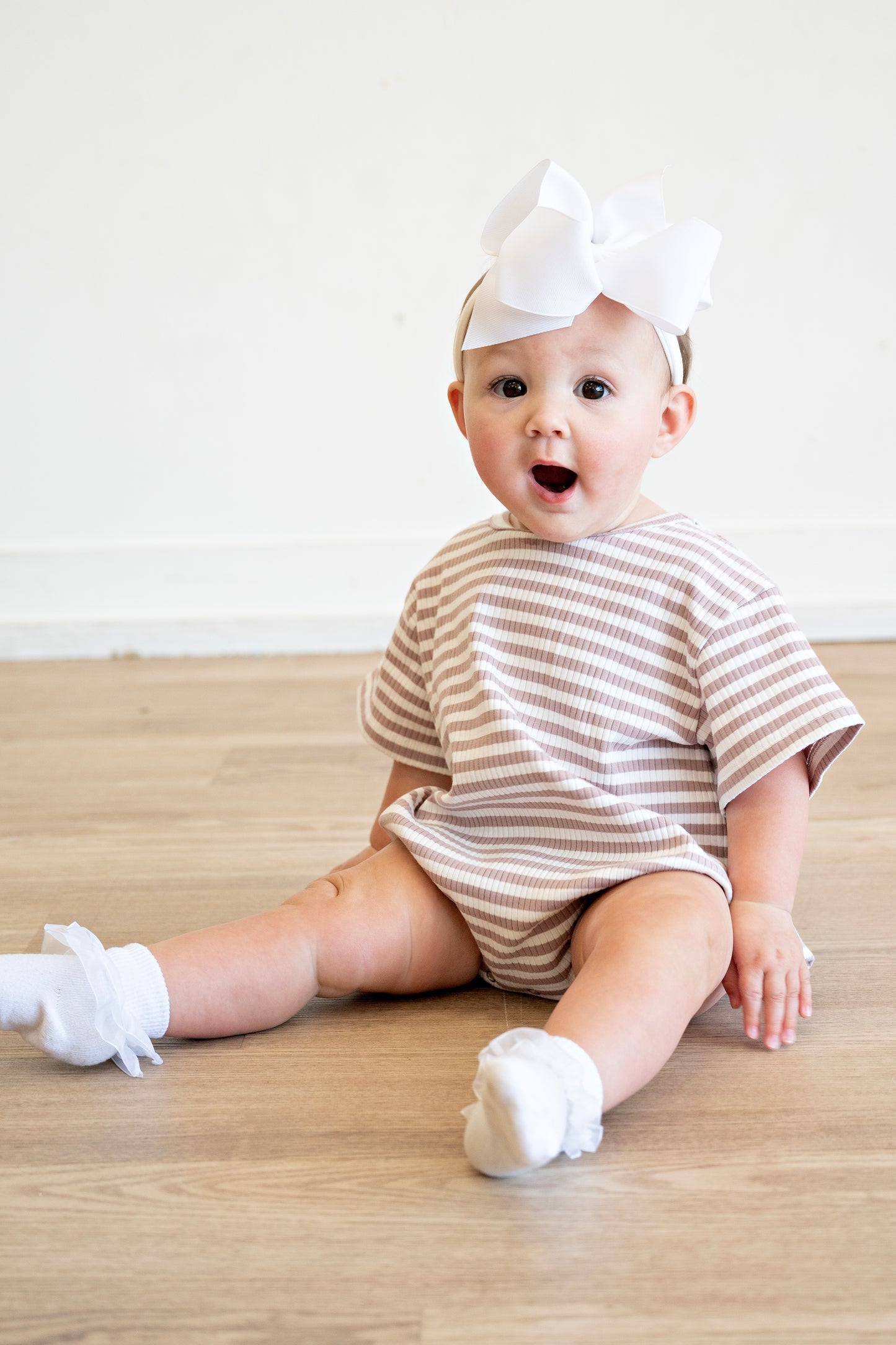 Violet Stripe / Ribbed T-Shirt Bubble
