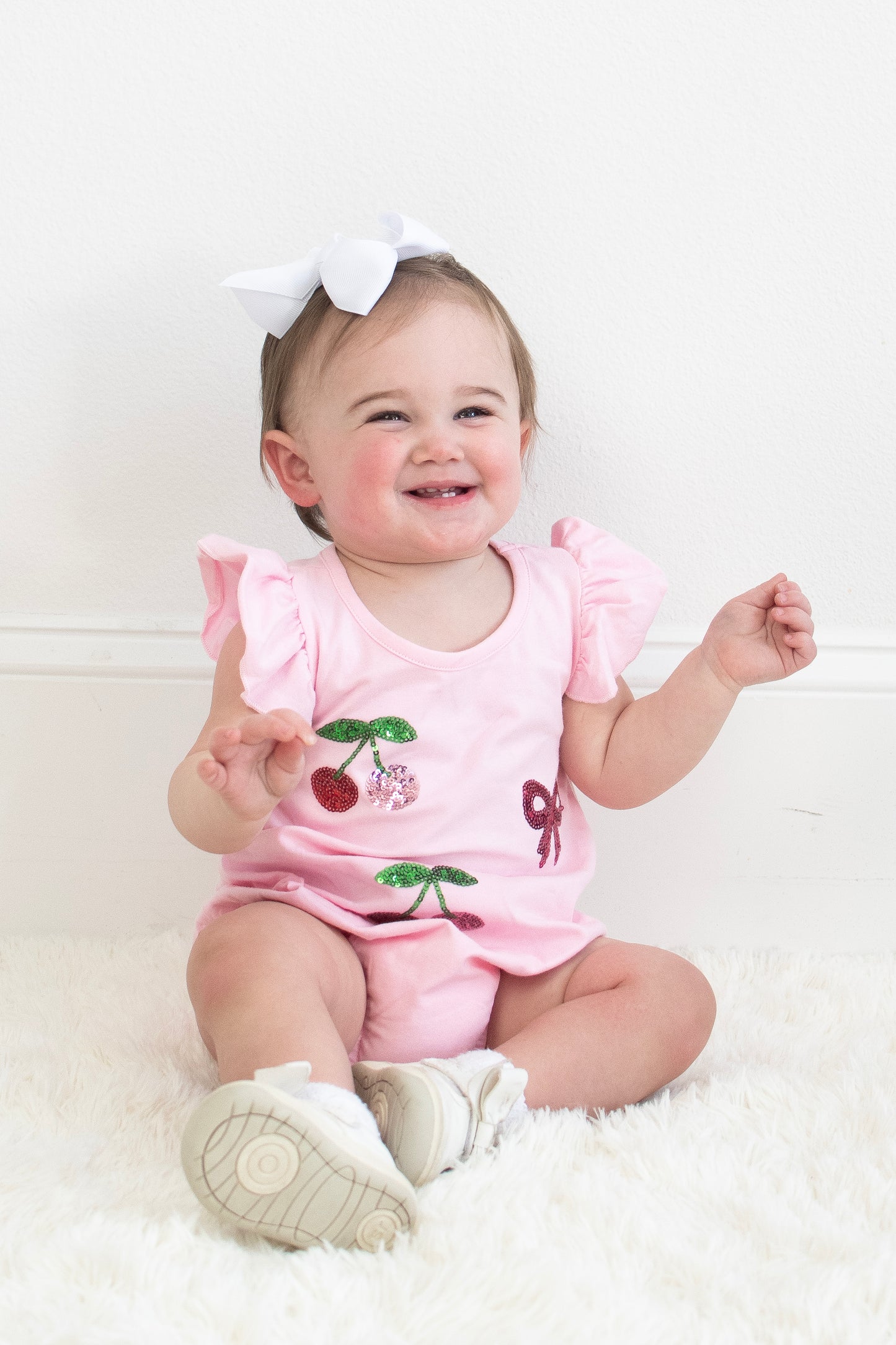 Cherry Sequin Romper