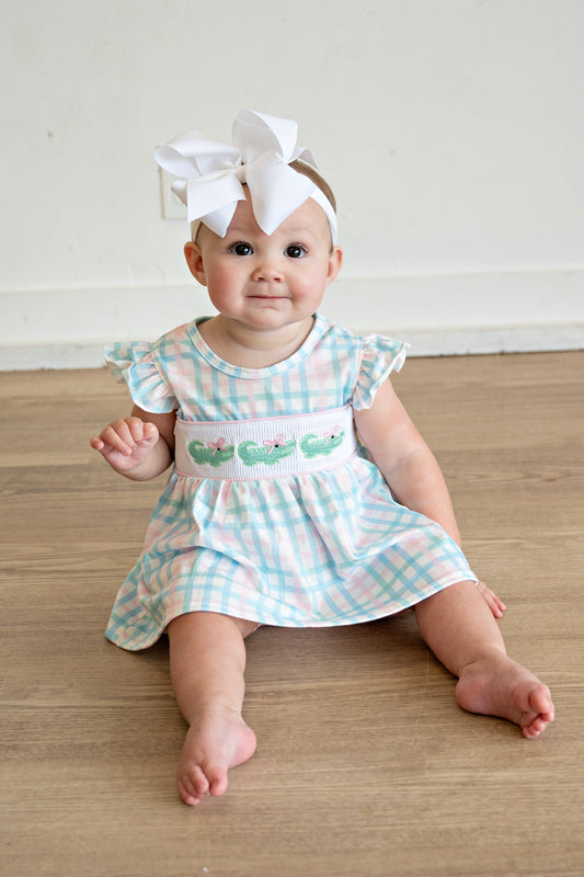 Snappy Pink Crocodile Bloomer Set